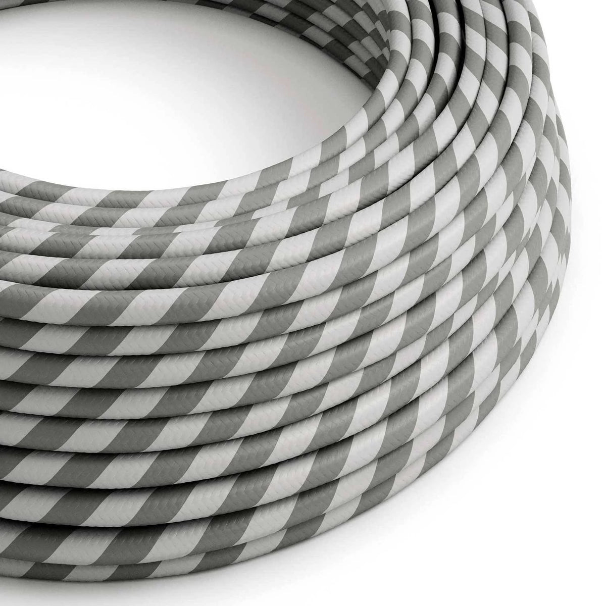 Textilkabel Silber-Grau Vertigo – ERM55 rund 2x0,75 / 3x0,75