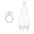 Cage Cerchio – Struktur für Kronleuchter – Transparent – Ansicht 4