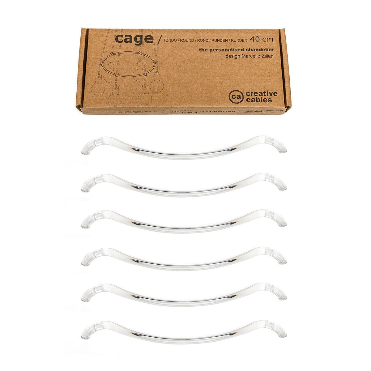 Cage Cerchio – Struktur für Kronleuchter – Transparent – Ansicht 2