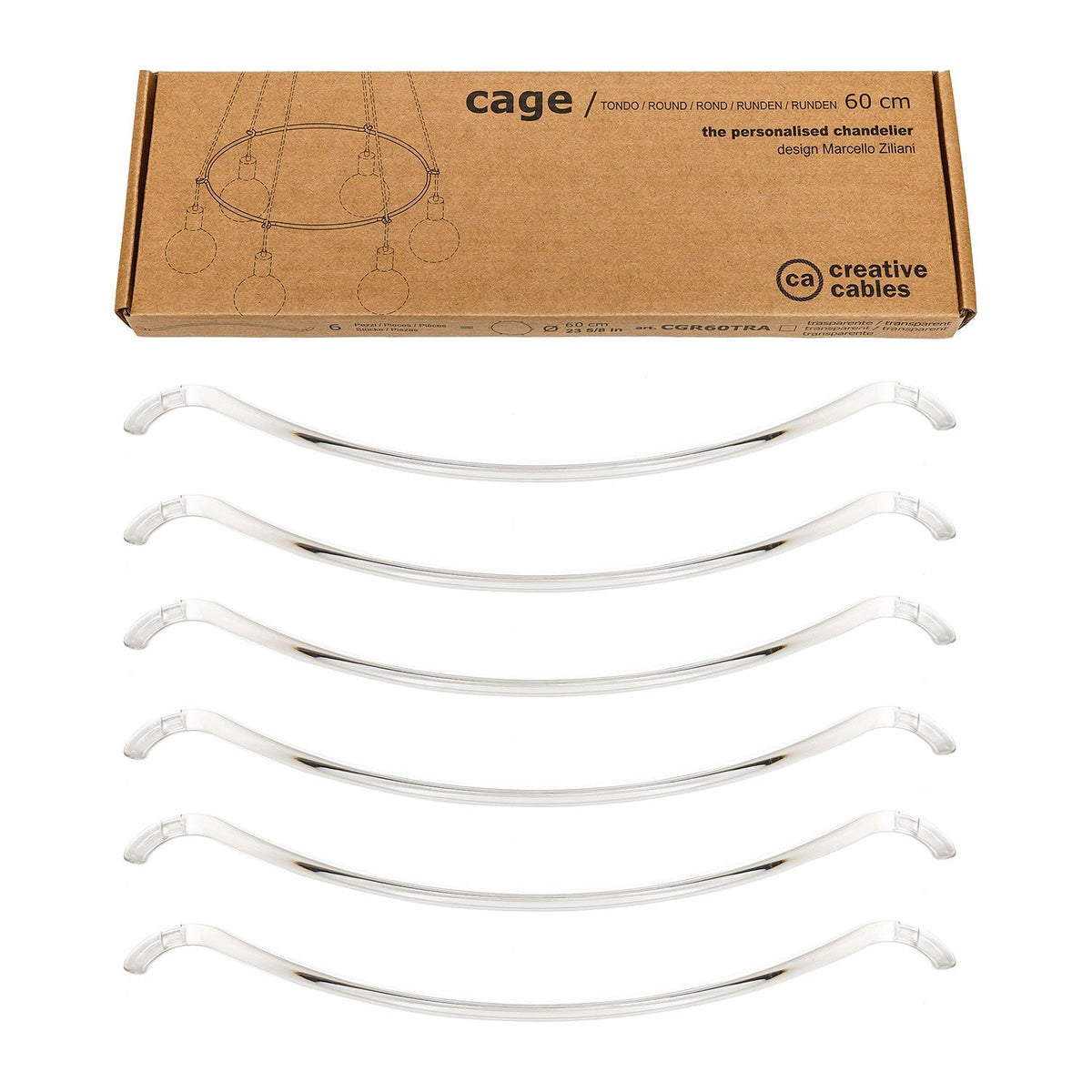 Cage Cerchio – Struktur für Kronleuchter – Transparent – Ansicht 7