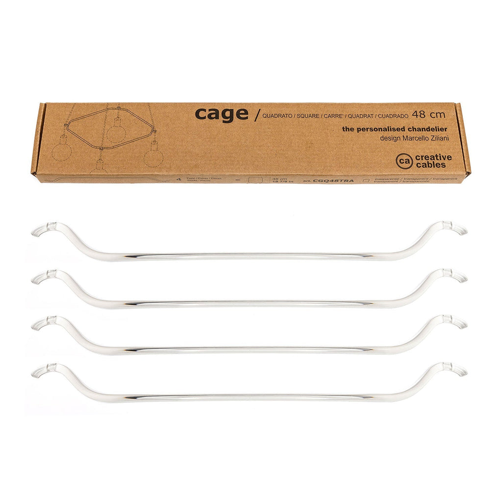 Cage Quadrato – Gestell für Kronleuchter – Transparent – Ansicht 7