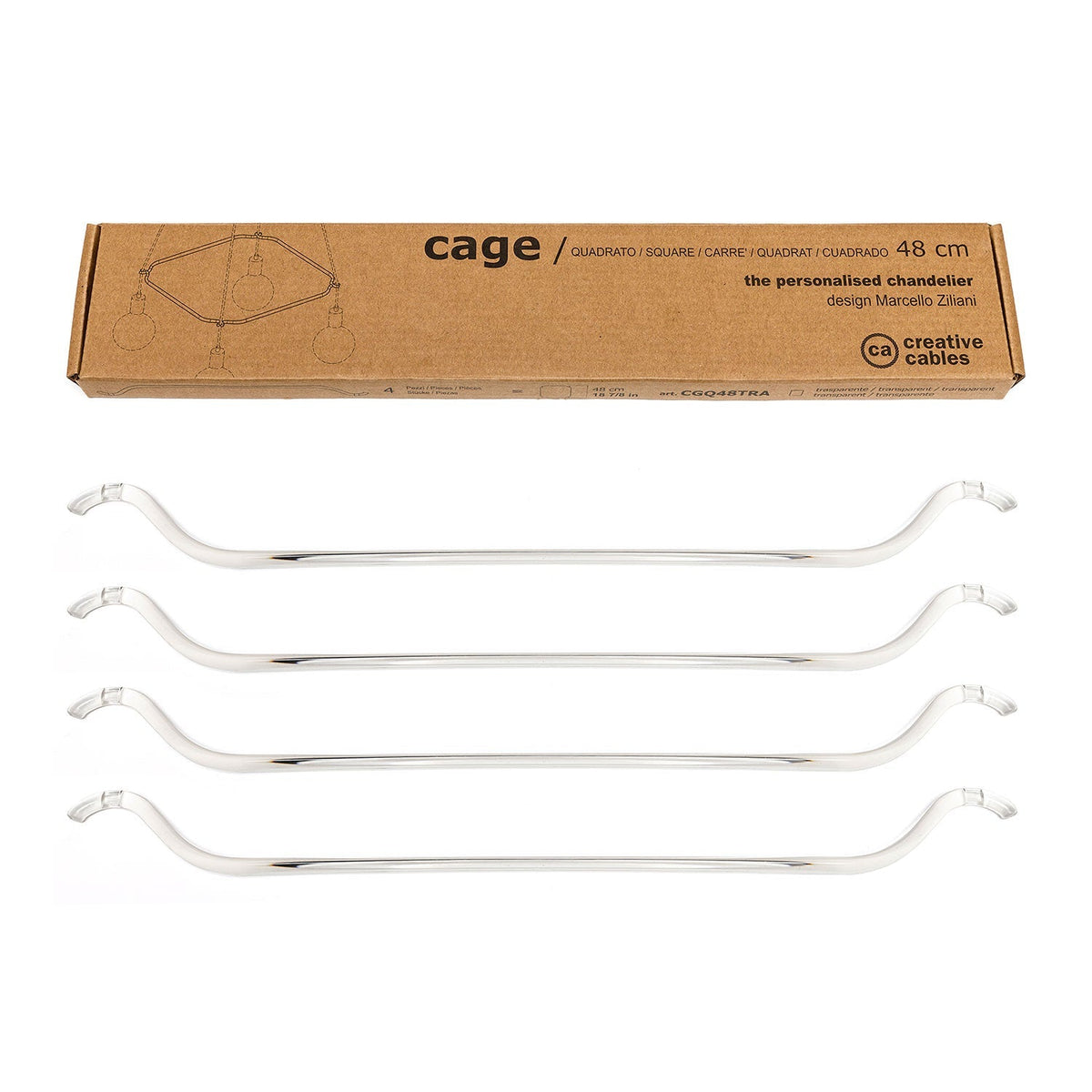 Cage Quadrato – Gestell für Kronleuchter – Transparent – Ansicht 7