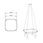Cage Quadrato – Gestell für Kronleuchter – Transparent – Ansicht 9
