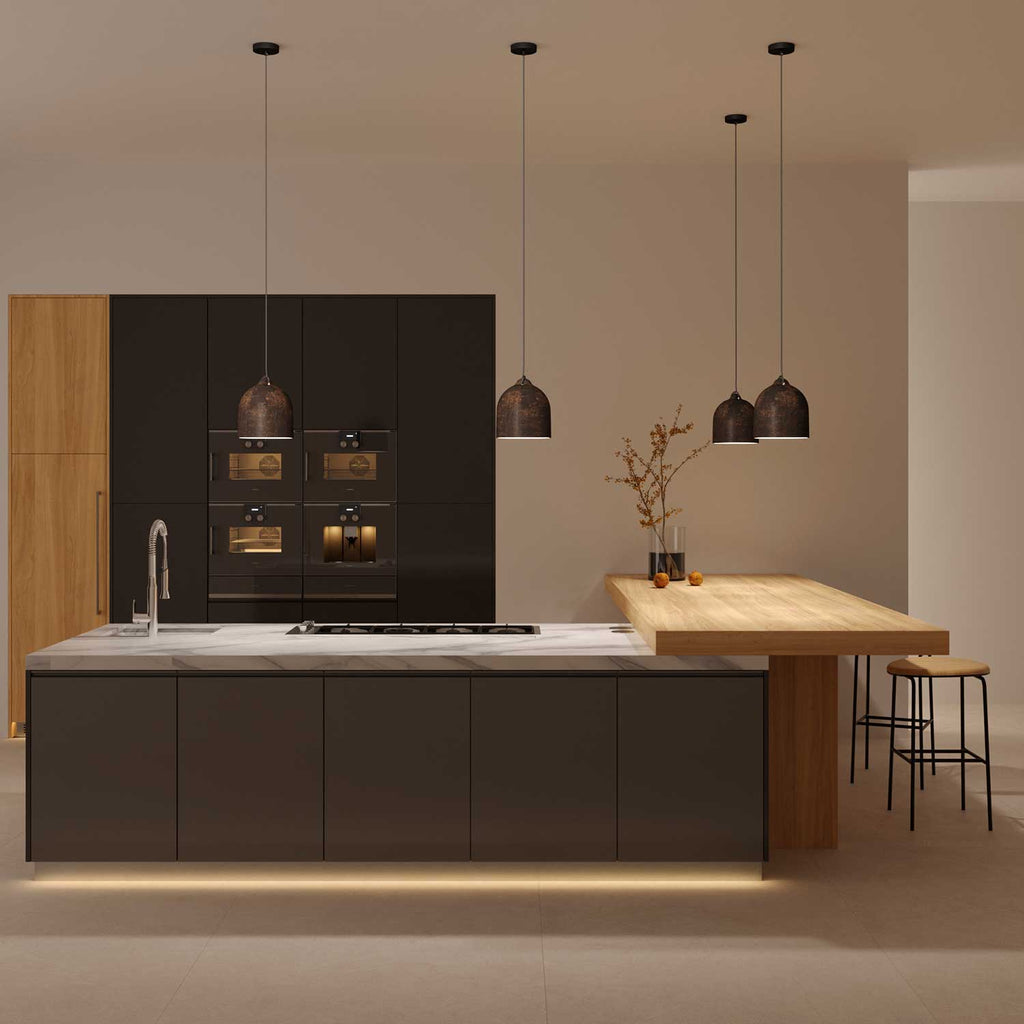 Campana, Lampenschirm M aus Keramik für Pendelleuchte - Made in Italy - Corten-Effekt – Ansicht 2