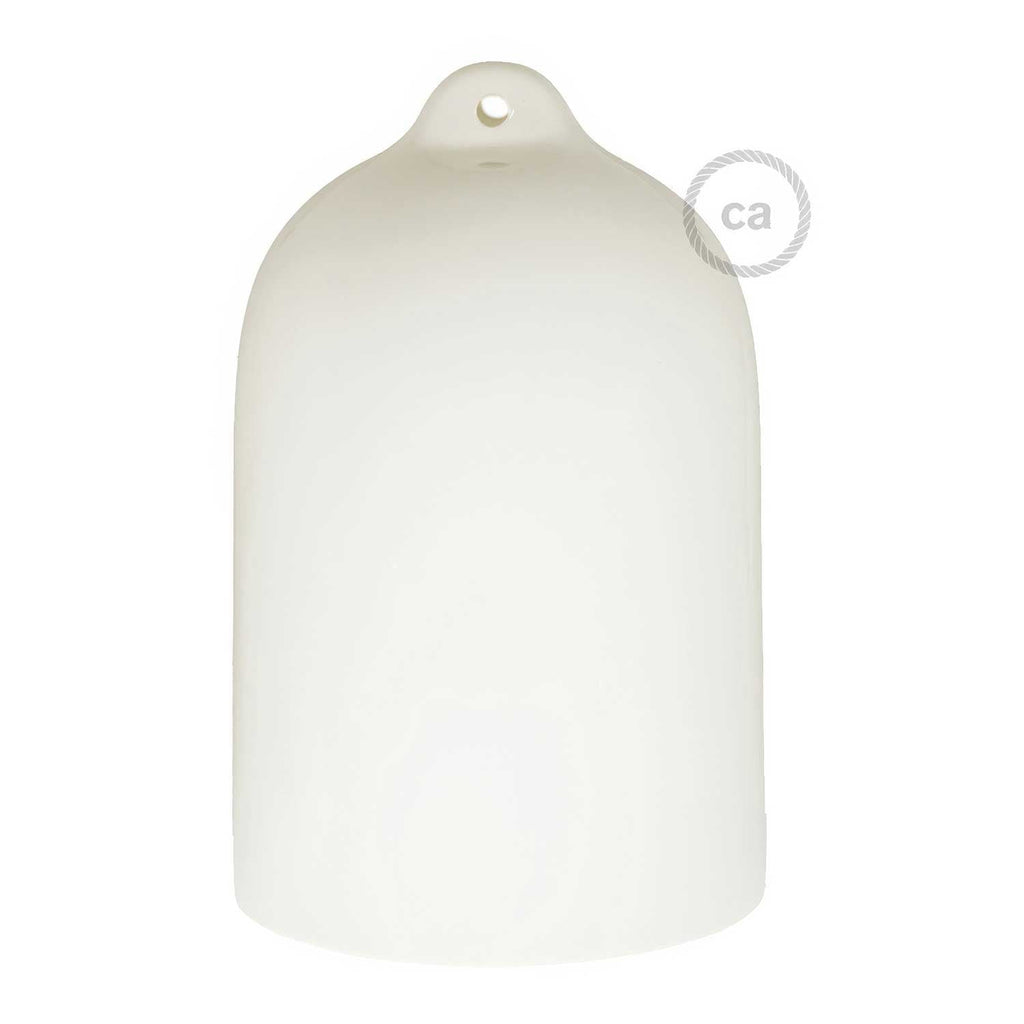 Glocke, XL-Keramikschirm für Hängelampe – Made in Italy – Glänzend Weiß – Ansicht 4