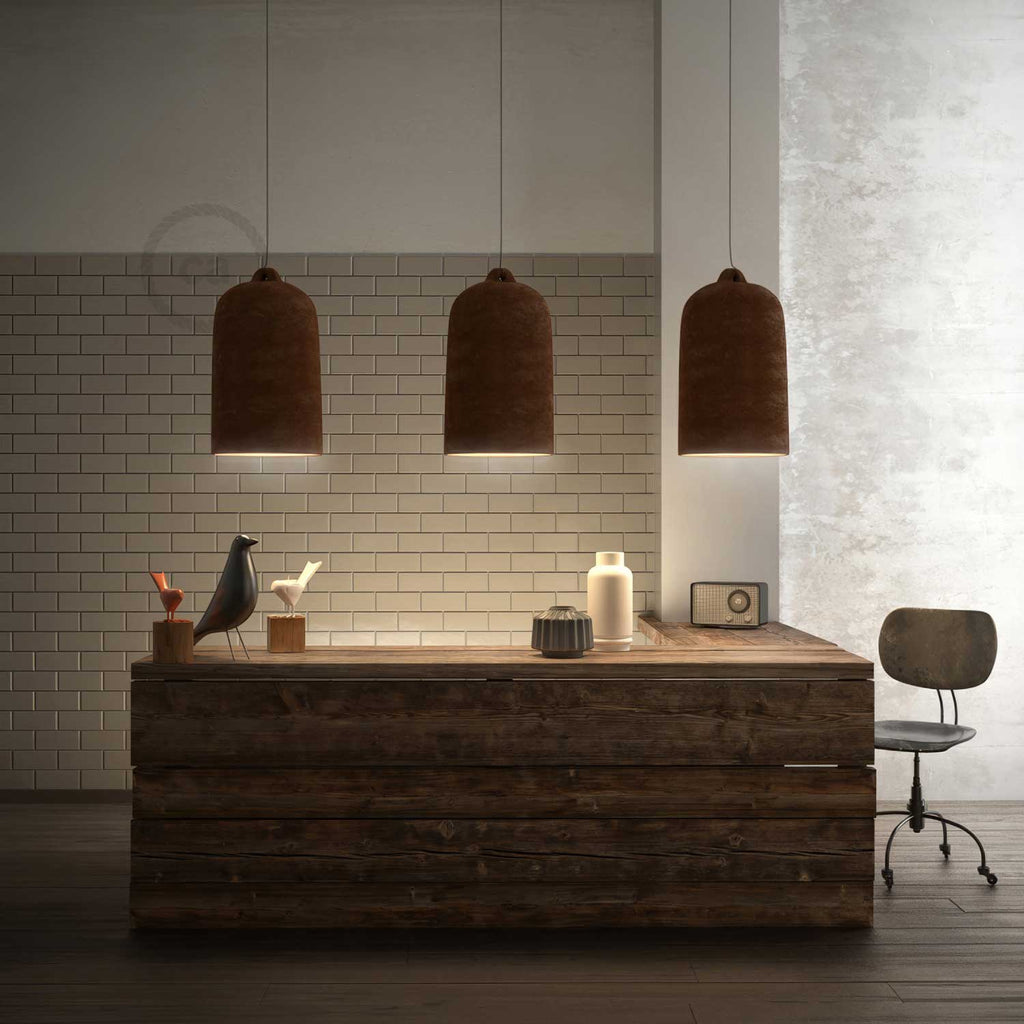 Campana, XL-Keramikschirm für Pendelleuchten – Made in Italy – Corten-Look – Ansicht 2