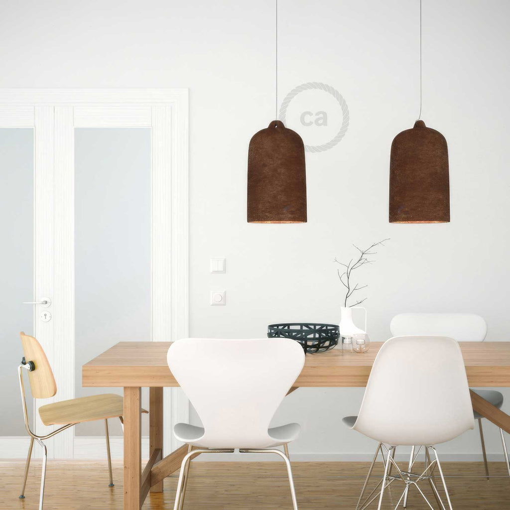 Campana, XL-Keramikschirm für Pendelleuchten – Made in Italy – Corten-Look – Ansicht 3
