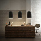 Campana, XL-Keramik-Lampenschirm für Pendelleuchten – Made in Italy – Tafel-Optik – Ansicht 2