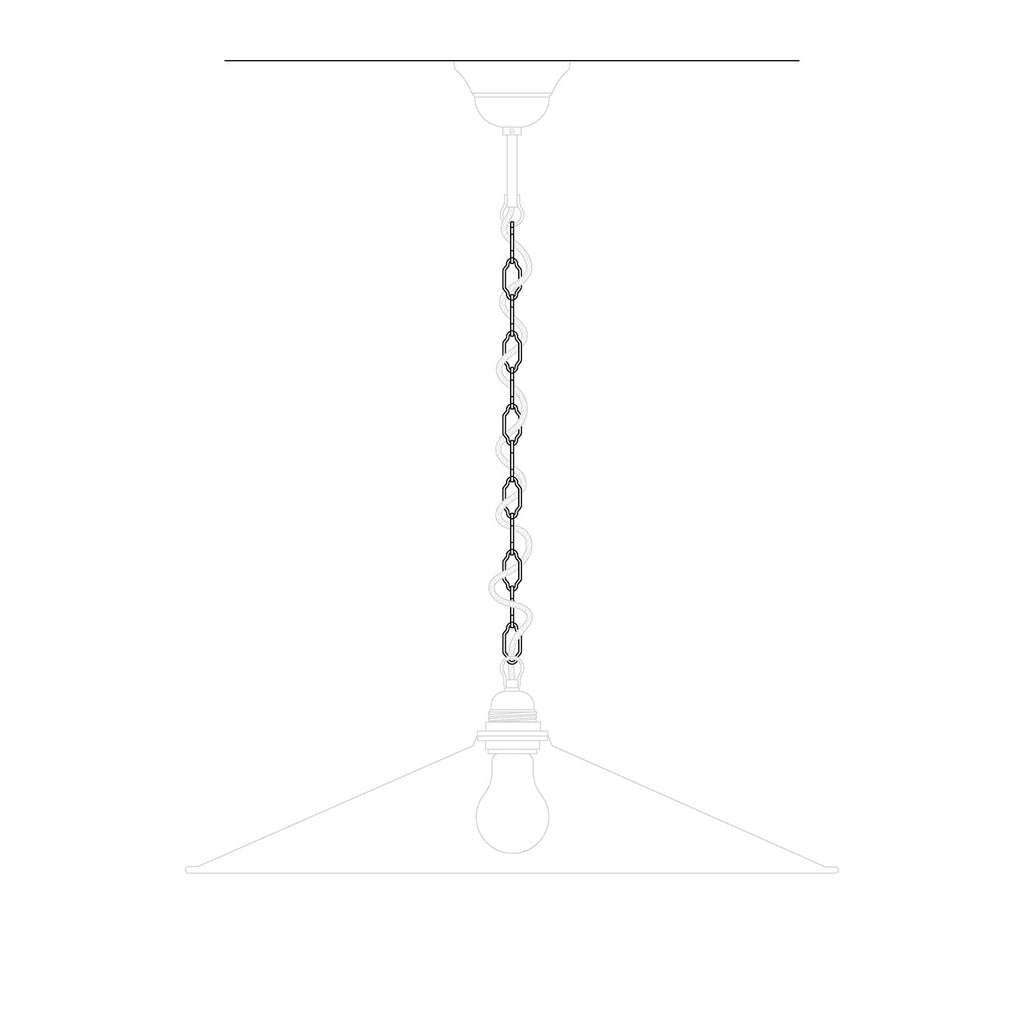 Kathedral‑Kette aus Eisen für Kronleuchter und Pendelleuchten – Länge 50 cm – Ansicht 3