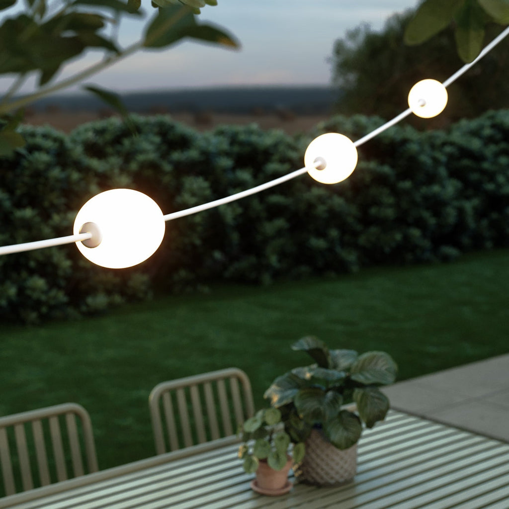 LED-Lichterkette mit 3 Lichtpunkten für den Außenbereich IP67 Sandweiß - Marina3 – Ansicht 3