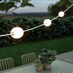 LED-Lichterkette mit 3 Lichtpunkten für den Außenbereich IP67 Sandweiß - Marina3 – Ansicht 3