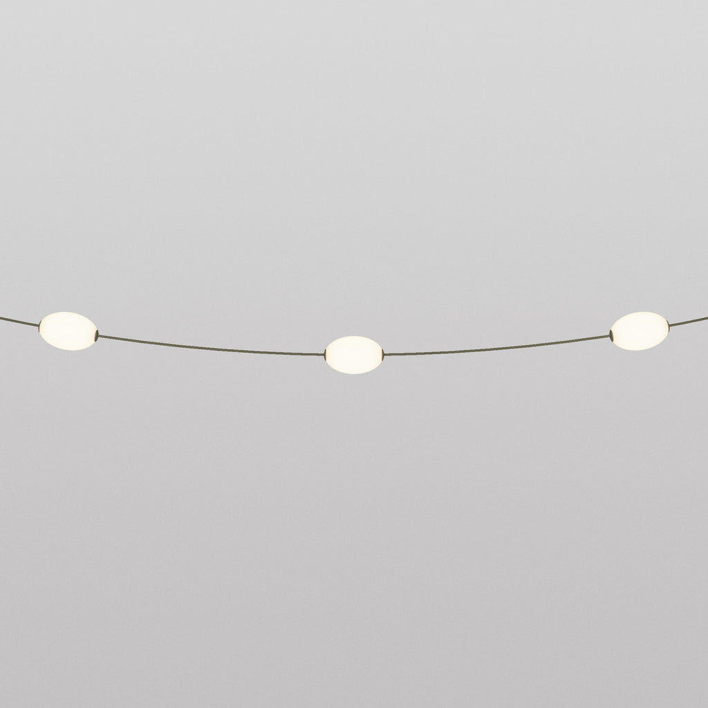 Marina3 – Outdoor-Lichterkette mit 3 Lichtpunkten, IP67 Olivgrün