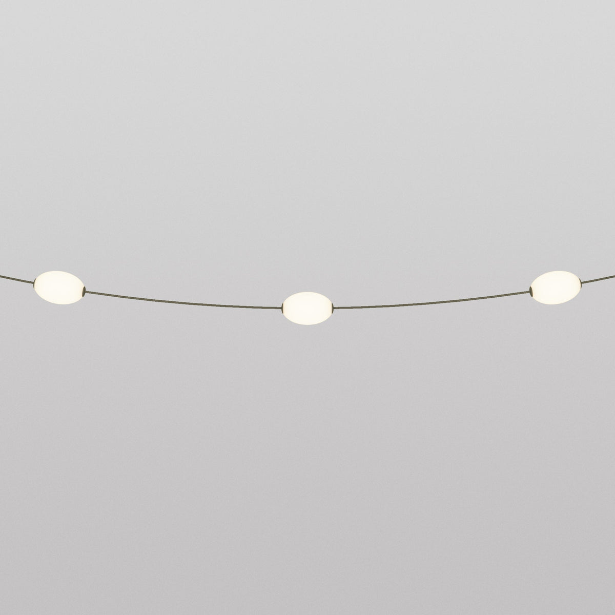 Marina3 – Outdoor-Lichterkette mit 3 Lichtpunkten, IP67 Olivgrün