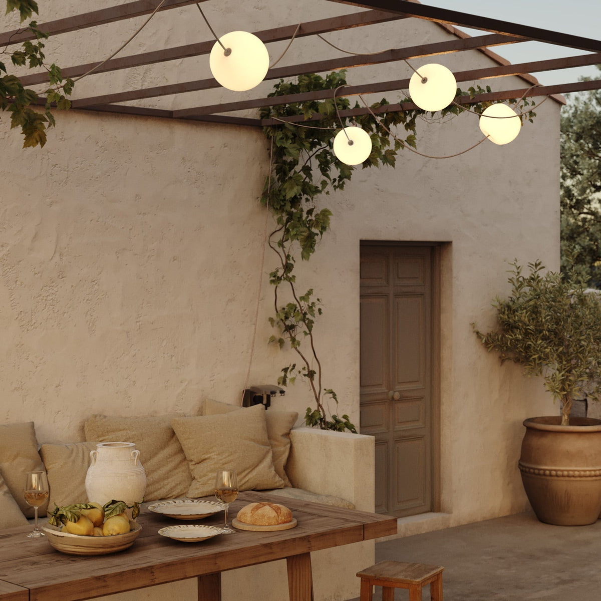 Lichterkette 6 Lichtpunkte für Außenbereich IP67 Desert Brown - Marina6 Cherry – Ansicht 12