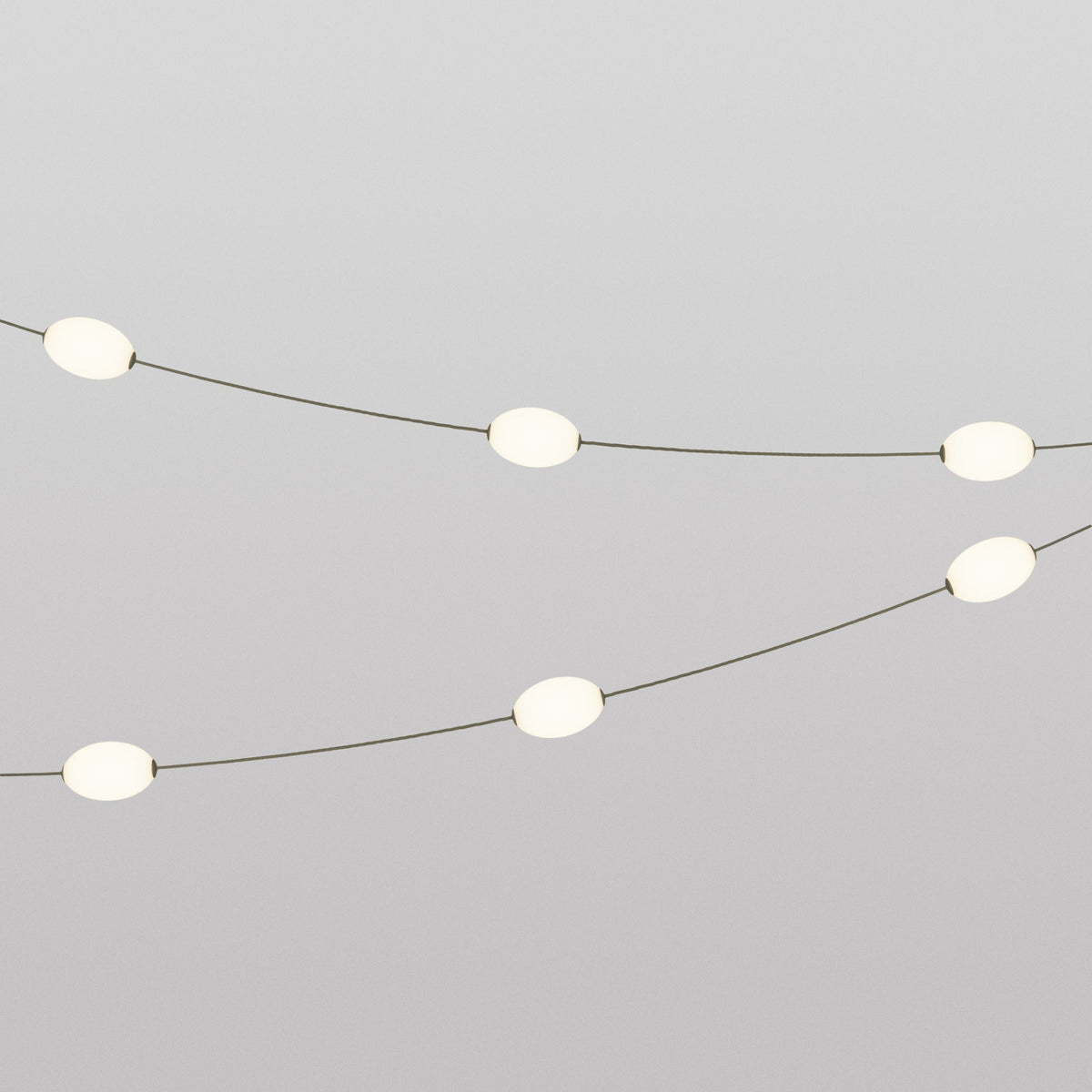 Lichterkette mit 6 Außenlampen IP67 Olivgrün – Marina6