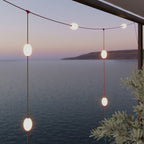 Gitter-Lichterkette mit 7 Lichtpunkten für den Außenbereich IP67 in Korallenrot – Marina GRID – Ansicht 3