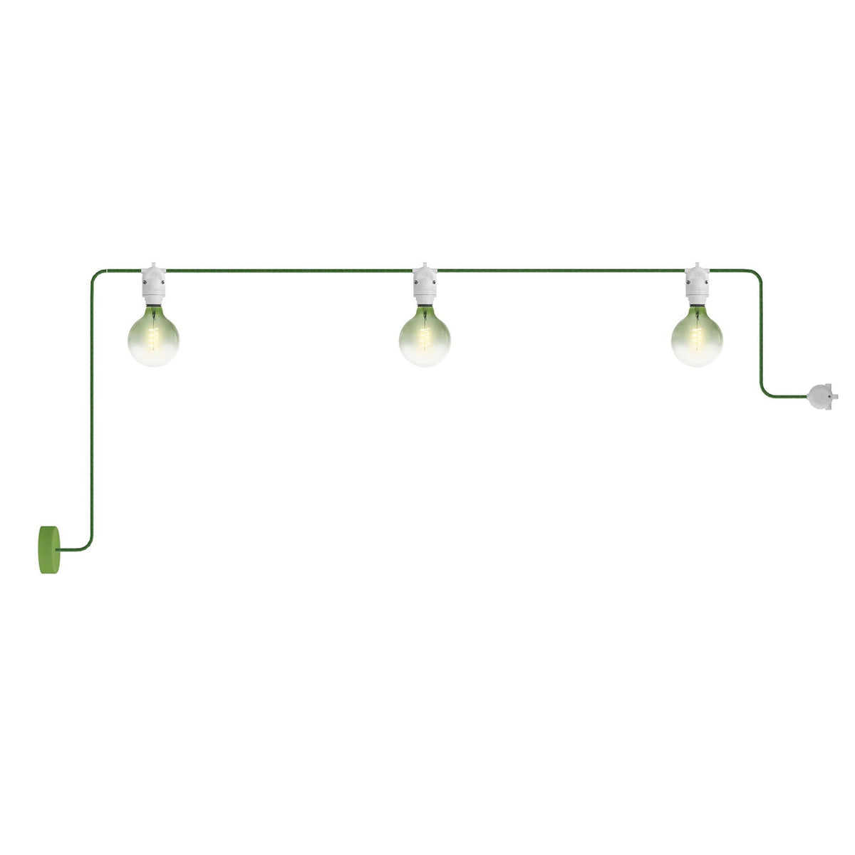 Außen-Lichterkette Modulair IP65 mit 3 Lichtern und Deckenbaldachin - Weiß