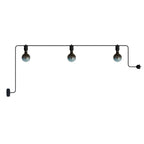 Außen-Lichterkette Modulair IP65 mit 3 Leuchten und Baldachin – Schwarz