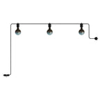 Modular Außen-Lichterkette IP65 tragbar mit 3 Leuchten – Schwarz