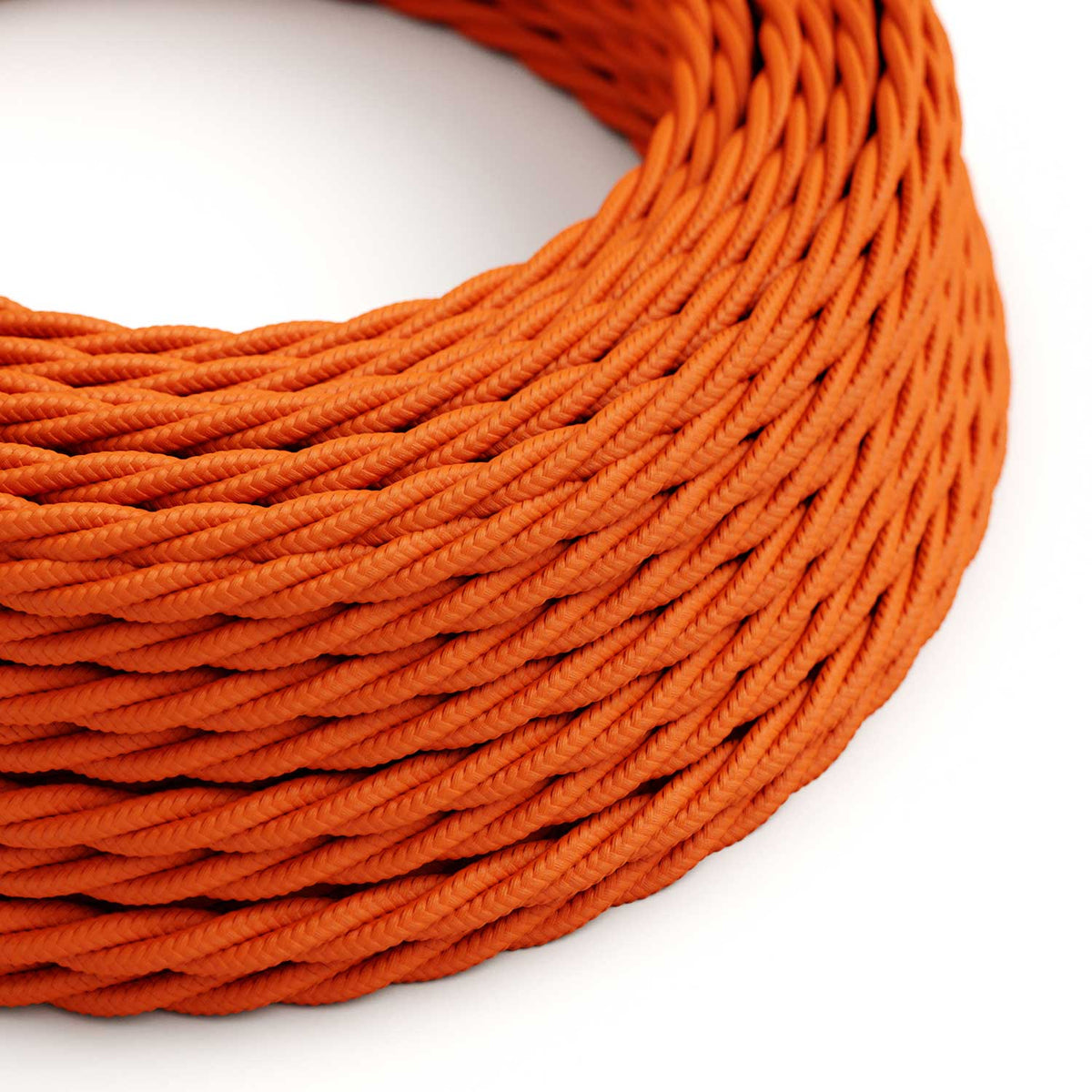 Geflochtenes Textilkabel Orange Fiamma