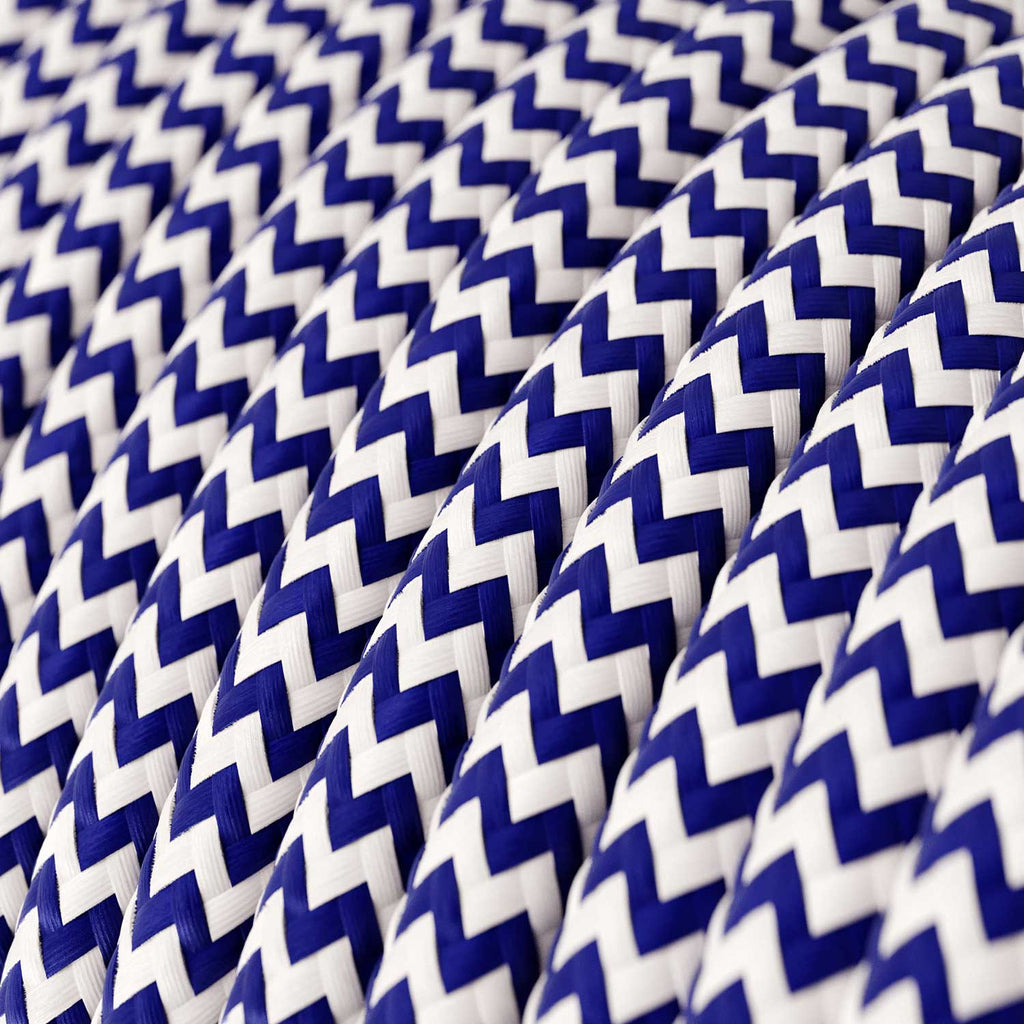 Farbkabel für Beleuchtung Classic Blue und Optisch Weiß ZigZag – Ansicht 2