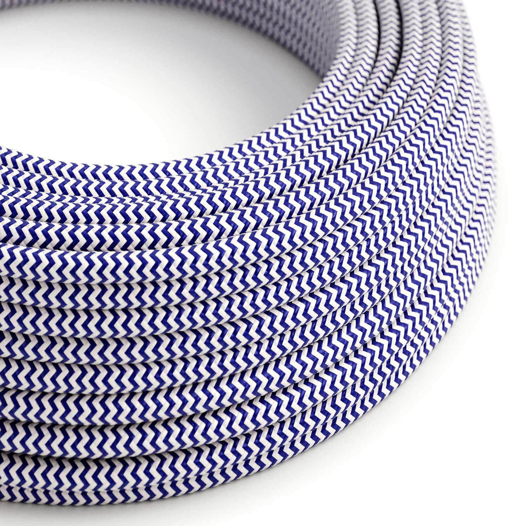 Farbkabel für Beleuchtung Classic Blue und Optisch Weiß ZigZag