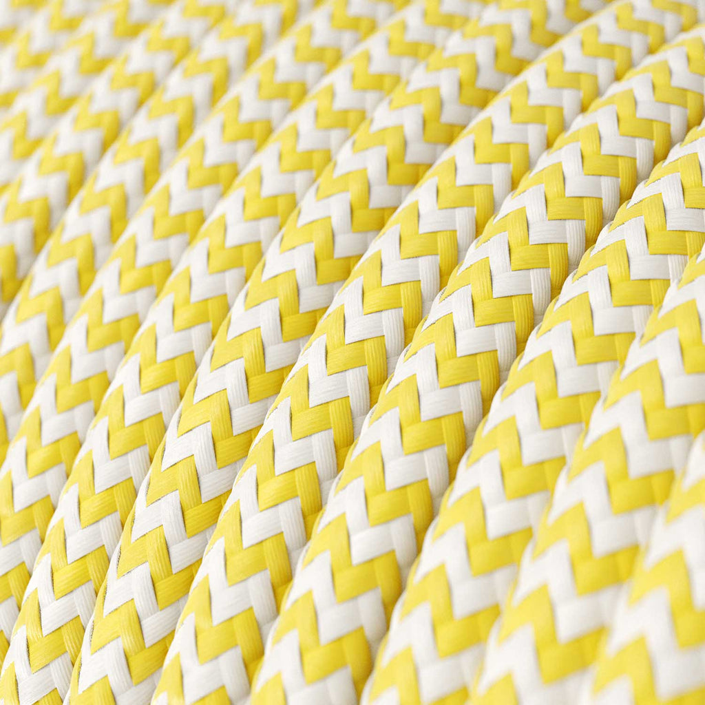 Farbkabel für Beleuchtung Maisgelb und Reinweiß ZigZag – Ansicht 2