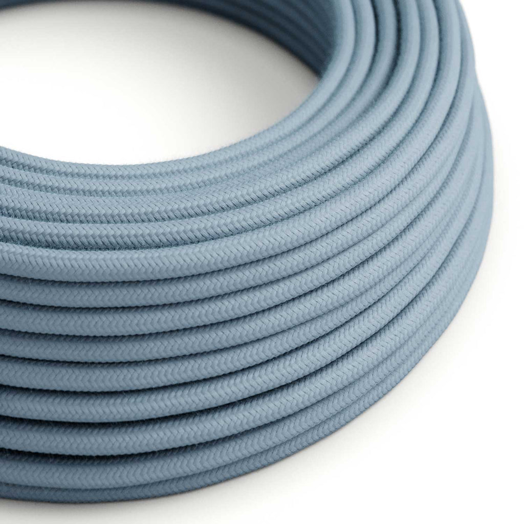 Farbkabel aus Baumwolle Blau Ozean