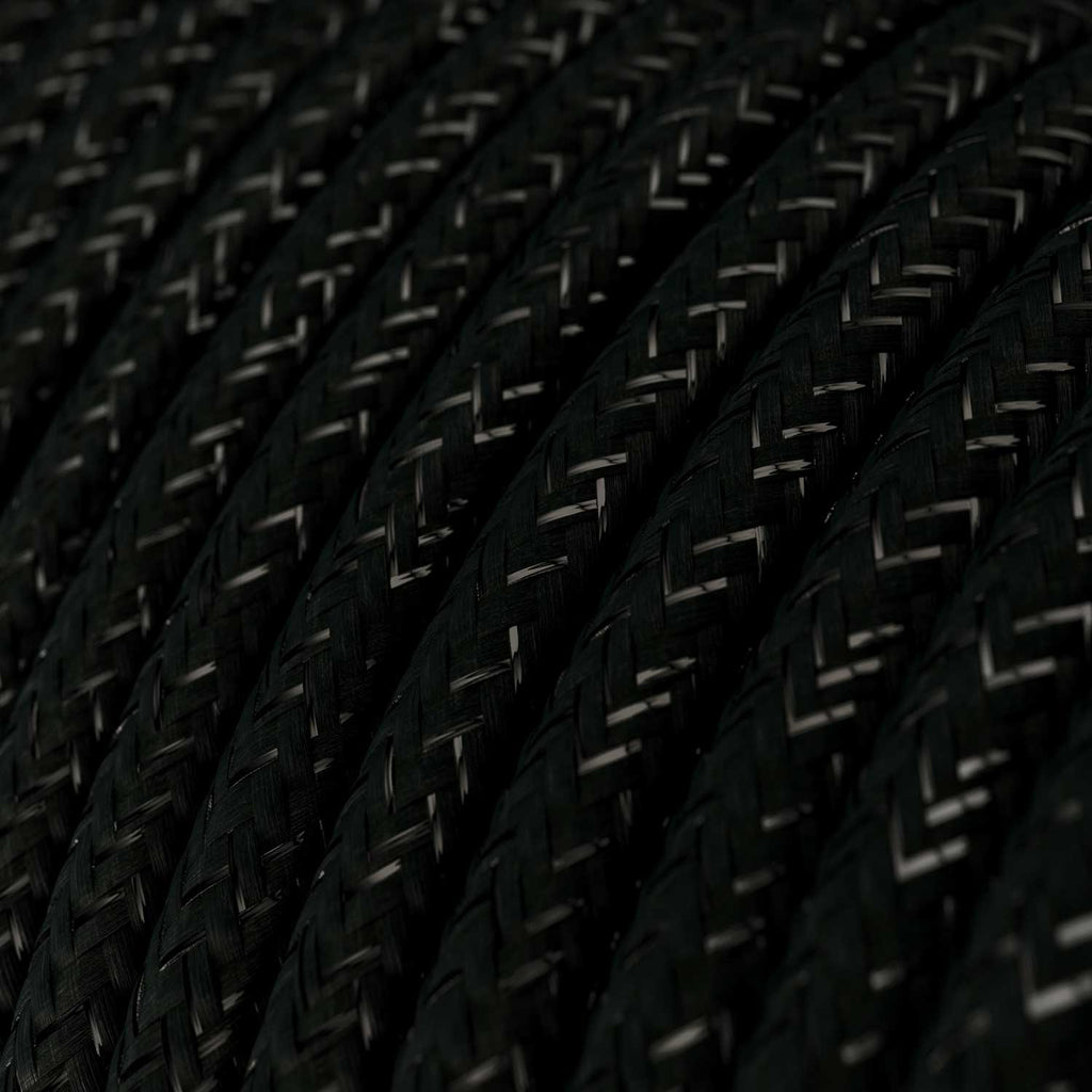 Farbkabel für Beleuchtung Schwarz-Glitzer Carbon – Ansicht 2