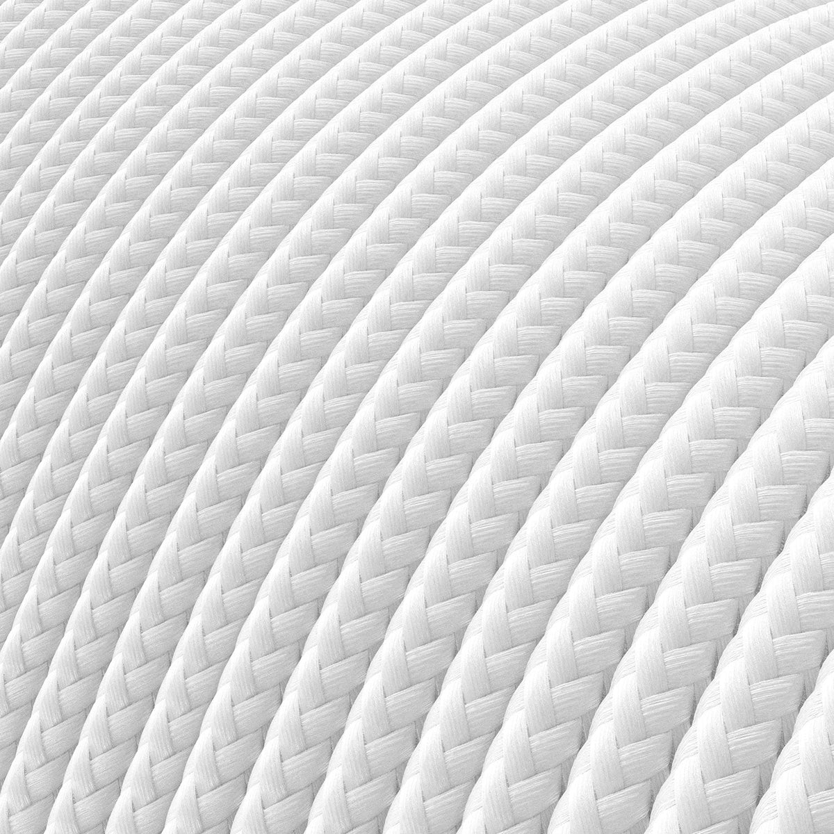 Extra-Low-Voltage-Textilkabel mit Stoffummantelung in Seidenoptik Weiß RM01 – Ansicht 2