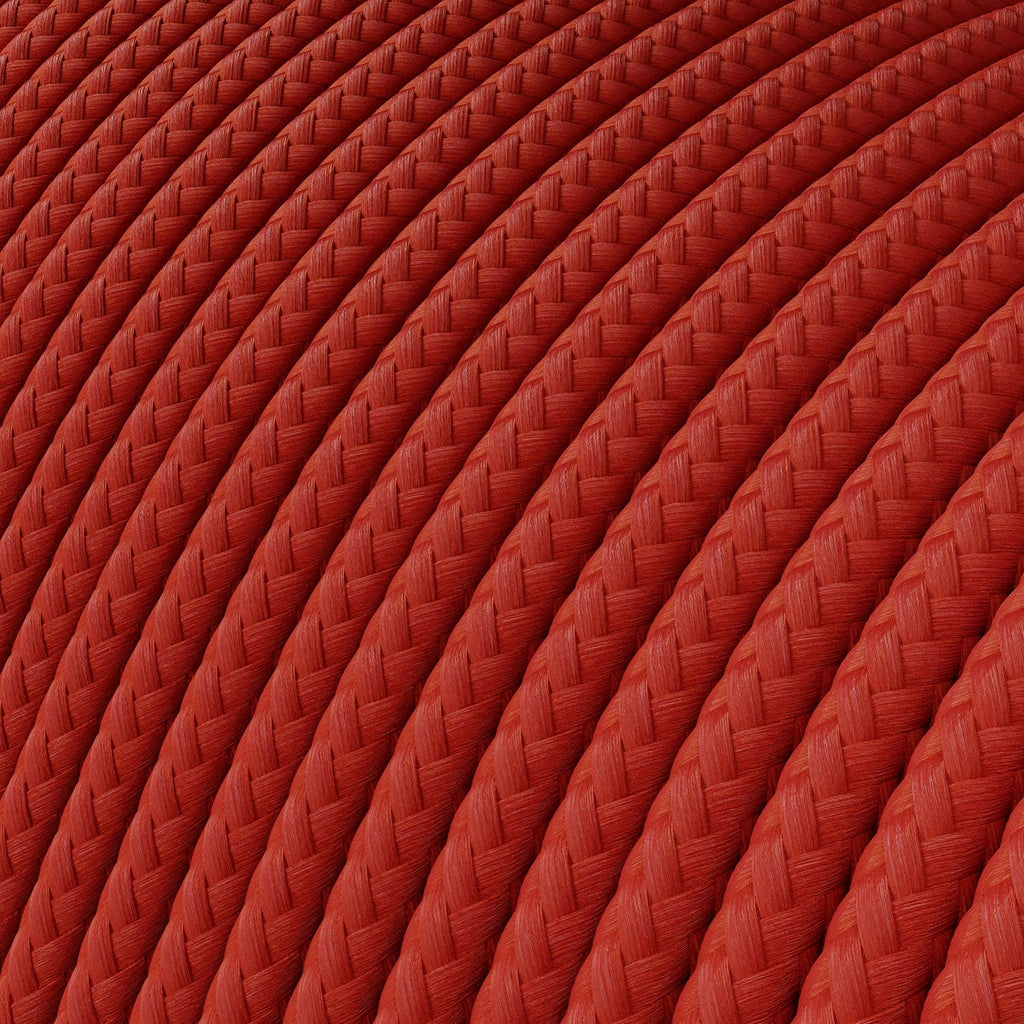 Extra-Low-Voltage-Textilkabel mit Stoffummantelung in Seidenoptik Rot RM09 – Ansicht 2