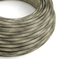 Elektrokabel mit Textilummantelung Optical Schwarz und Gold Vertigo