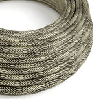 Elektrokabel mit Textilummantelung Optical Schwarz und Gold Vertigo