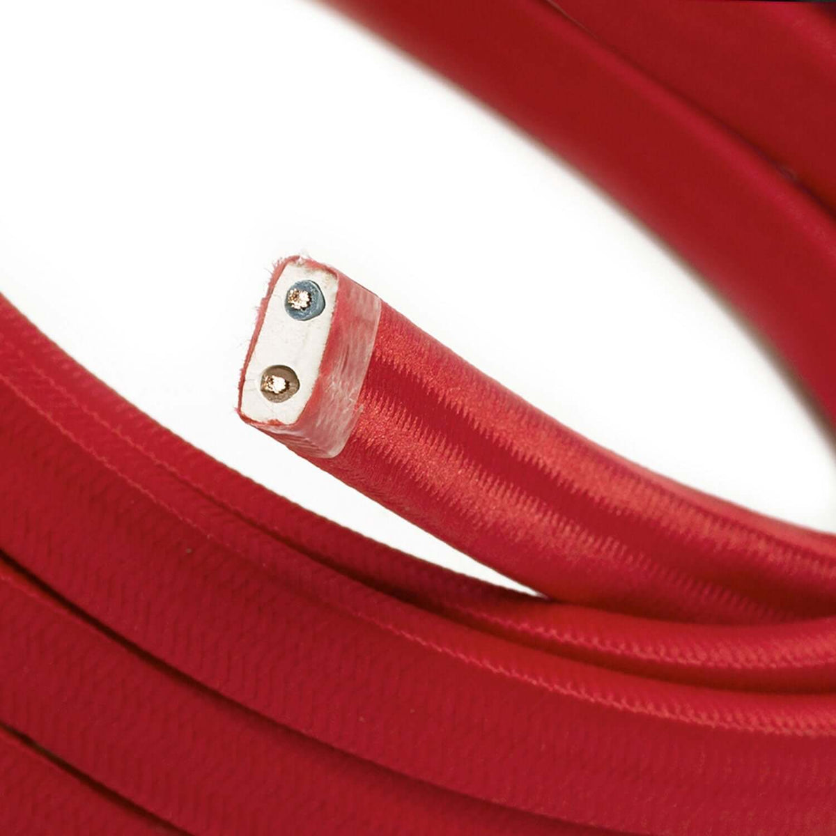 Lichterkettendraht mit Textilüberzug Rot CM09 - UV-beständig – Ansicht 2