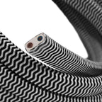 Elektrikkabel für Lichterketten aus Stoff: ZigZag Weiß-Schwarz CZ04 – Ansicht 2