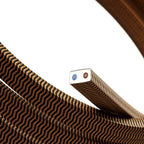 Elektrikkabel für Lichterkette, ummantelt mit ZigZag-Stoff Schwarz – Whiskey CZ22 – Ansicht 2