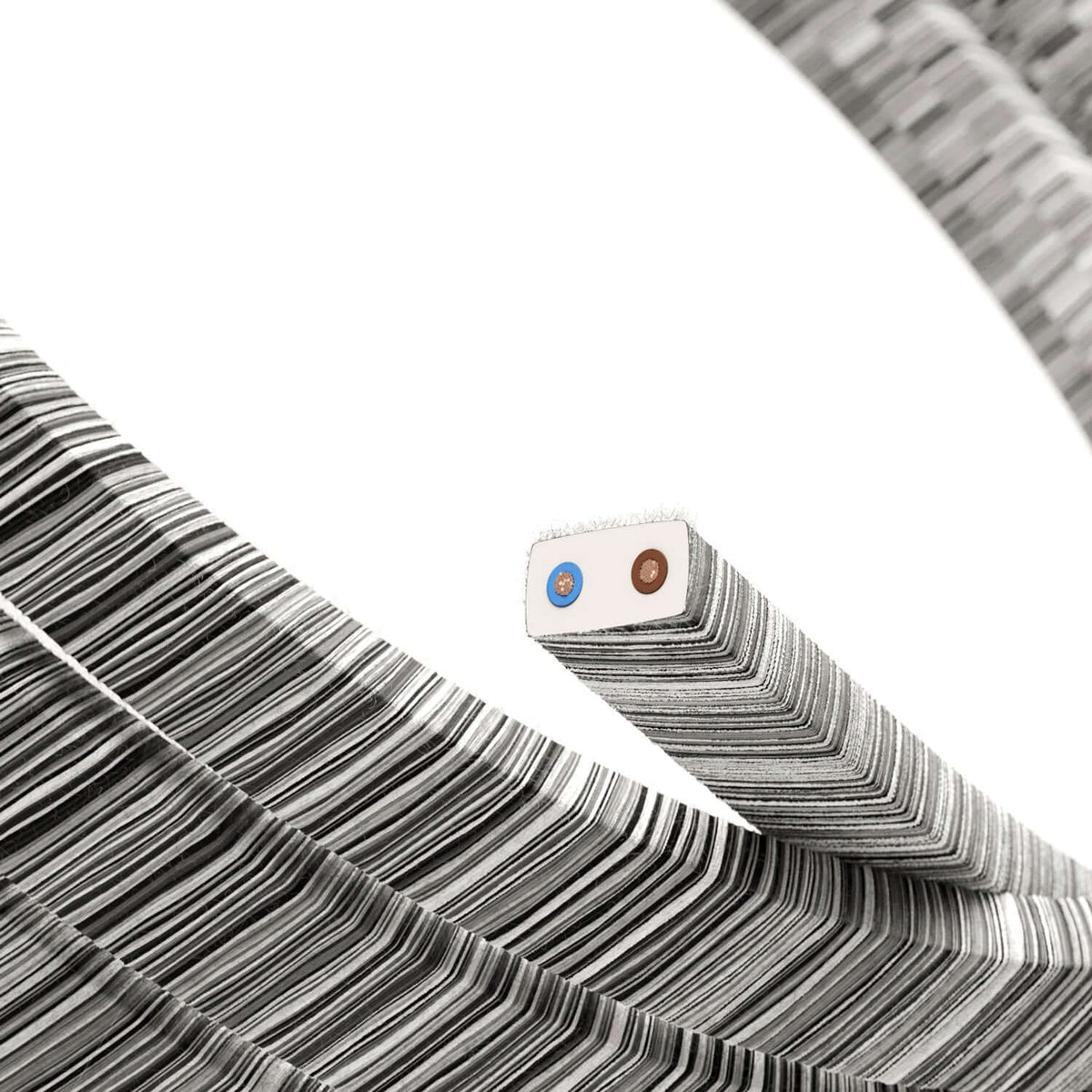 Kabel für Vertigo-Lichterkette, ummantelt mit schwarzer Mélange-Baumwolle ECC37 – Ansicht 2