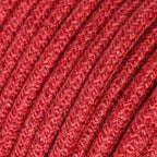 Cherry Red Jute-ummanteltes Stromkabel – Ansicht 2
