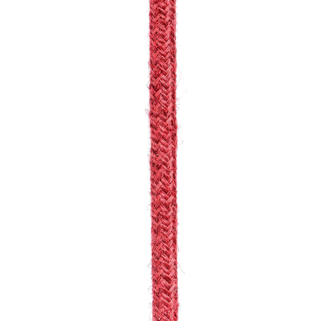 Cherry Red Jute-ummanteltes Stromkabel – Ansicht 5