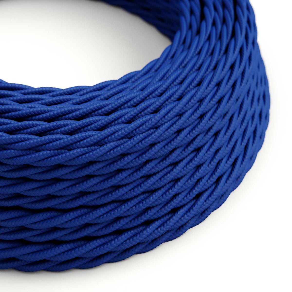 Geflochtenes, glänzendes Textilkabel Classic Blue