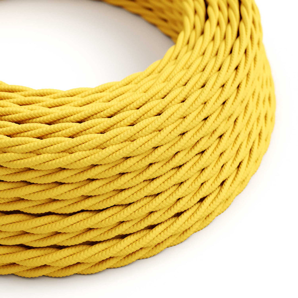 Geflochtenes Stoffkabel Maisgelb