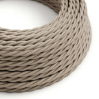 Geflochtenes Baumwollkabel in Grau-Taupe