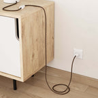 Geflochtenes Stromkabel in Espresso-Braun – Ansicht 3