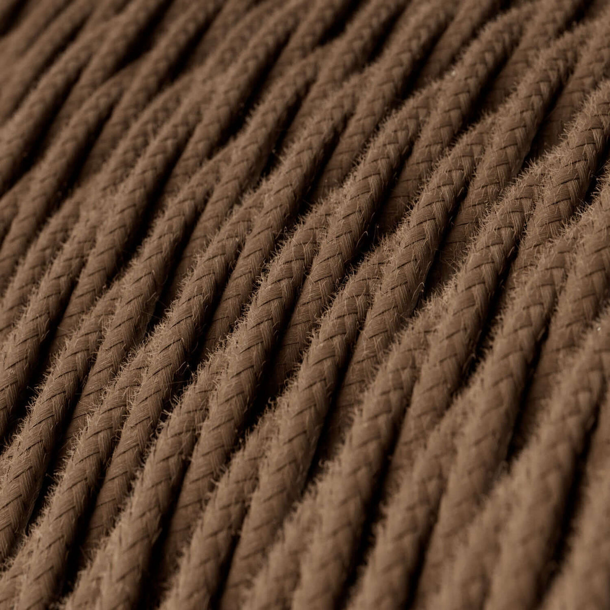 Geflochtenes Stromkabel in Espresso-Braun – Ansicht 2