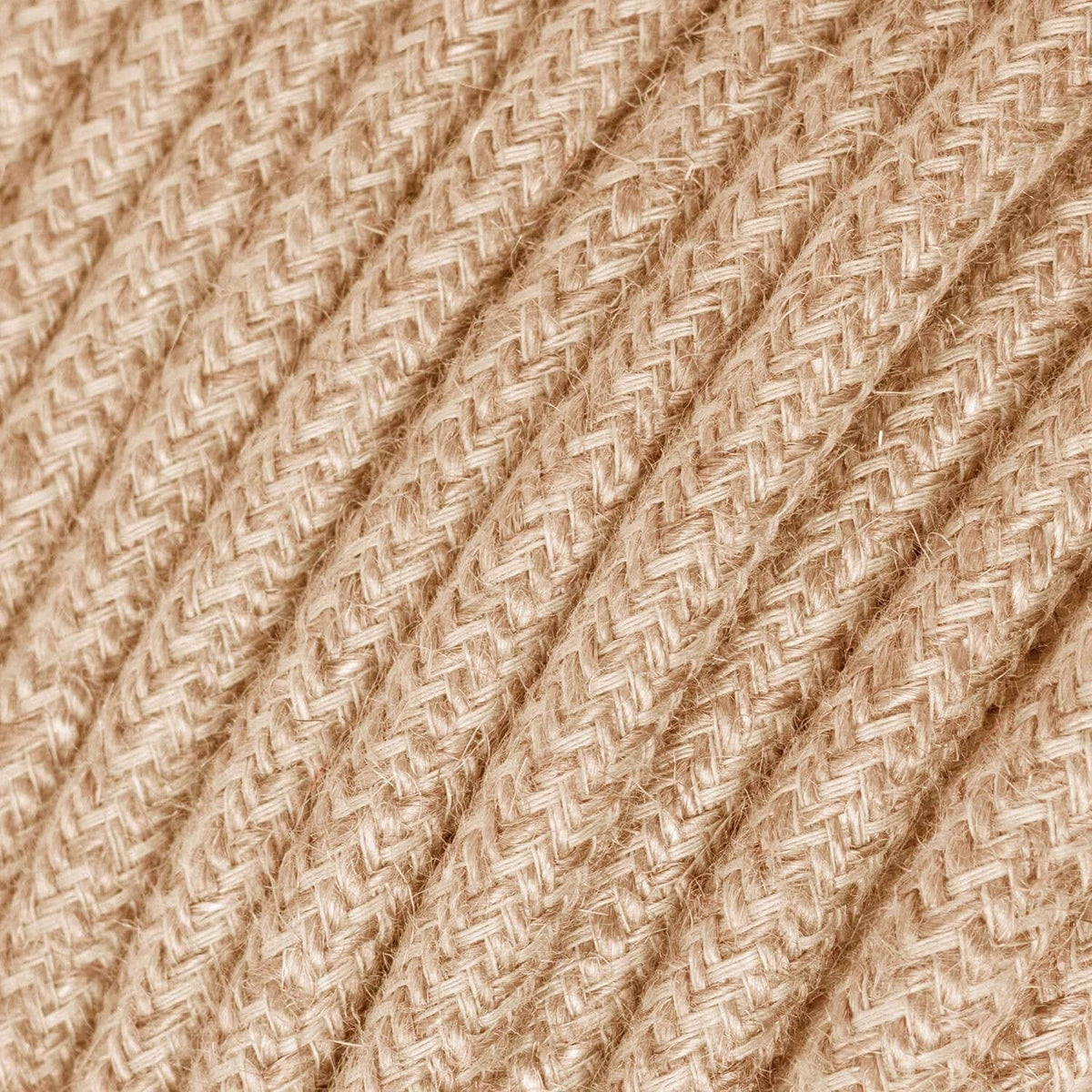 Ultrasoft-Elektrokabel aus Silikon mit Jute-Ummantelung, Neutral – RN06 rund 2x0,75 mm – Ansicht 2