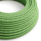 UV-beständiges Rundkabel für den Außenbereich, ummantelt mit Baumwolle – Pixelgrün Bronte SX08 – kompatibel mit Eiva Outdoor IP65