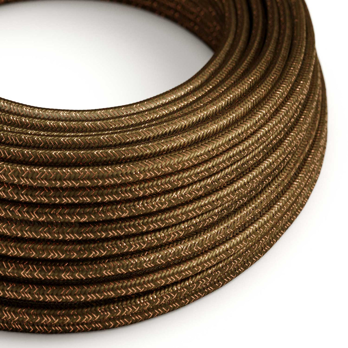 Glitzerkabel für Beleuchtung Espresso Braun