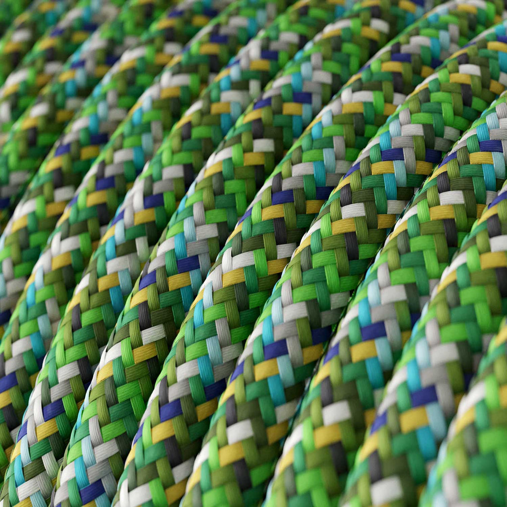 Beleuchtungskabel aus Stoff Pixel Palette Grün – Ansicht 2