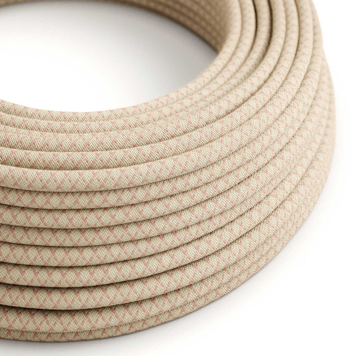 Kabel für Beleuchtung Altrosa und Beige Losanga