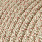 Kabel für Beleuchtung Altrosa und Beige Losanga – Ansicht 2